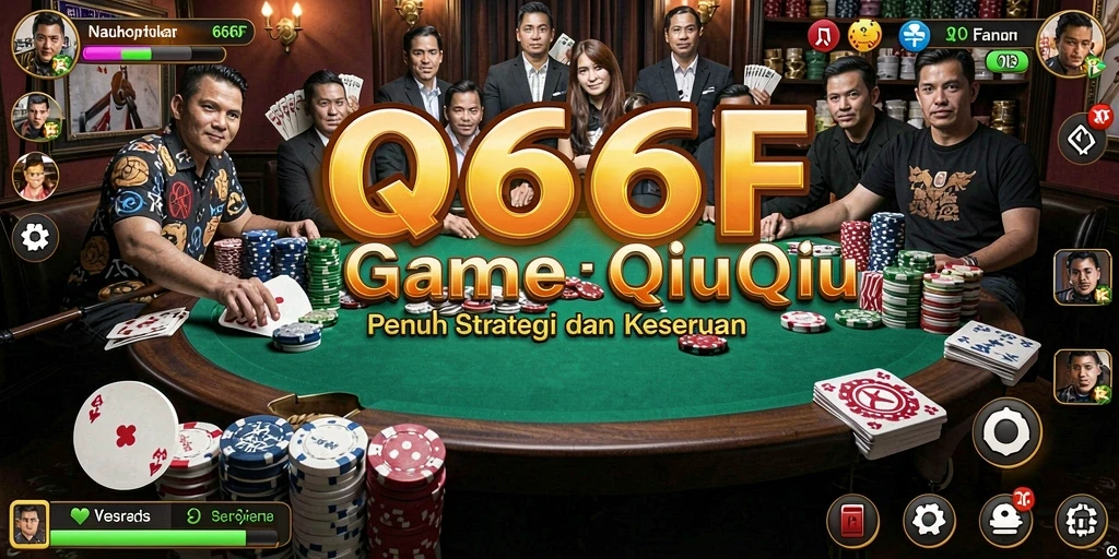 Tangkapan layar permainan QiuQiu dengan grafik yang menarik.