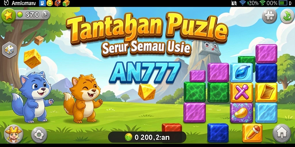 Tampilan gameplay AN777 yang menggugah semangat pemain Puzzle.