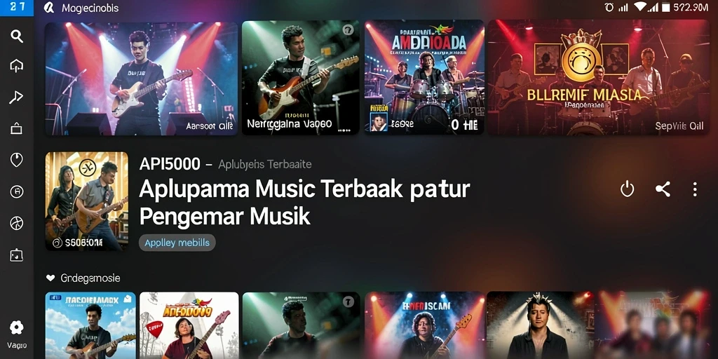 Tangkapan layar API5000 yang menunjukkan antarmuka interaktif untuk bermain musik.