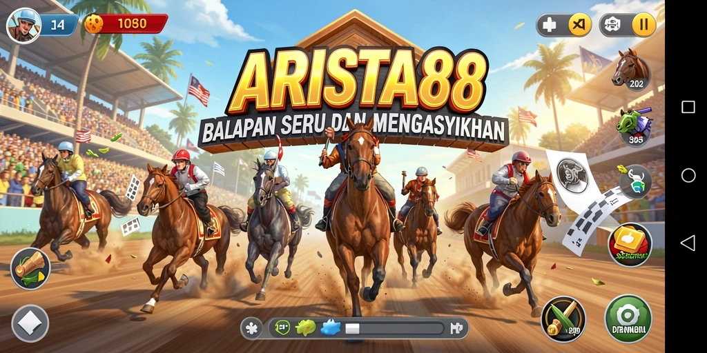 Gameplay mendebarkan di lintasan balap ARISTA88.