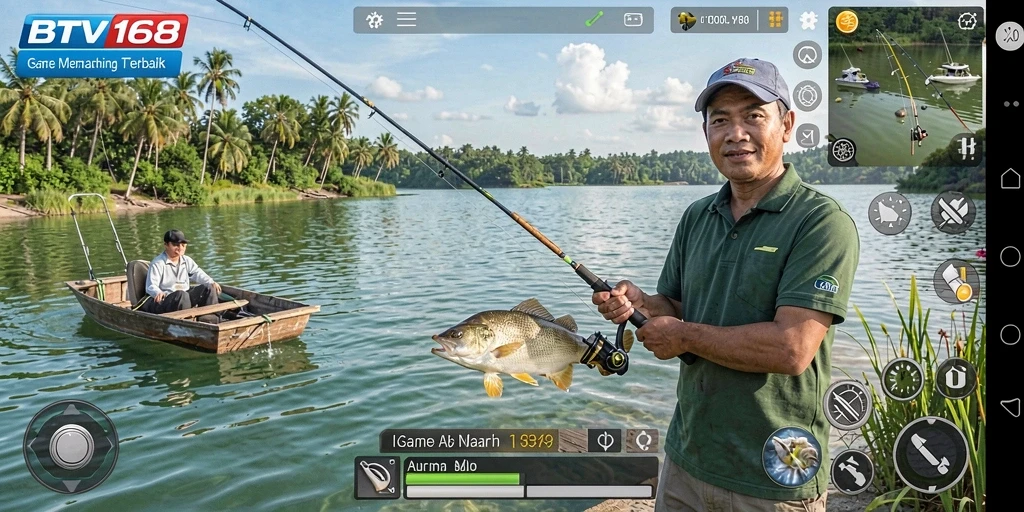 Screenshot BTV168 menampilkan gameplay memancing yang mendebarkan.