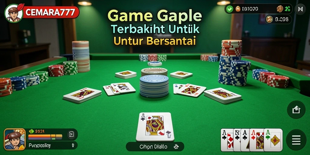 Tangkapan layar CEMARA777 menampilkan keseruan bermain Gaple dengan teman-teman.