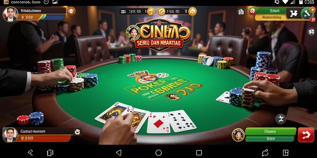 Gameplay seru CINA365 dengan banyak pemain poker.