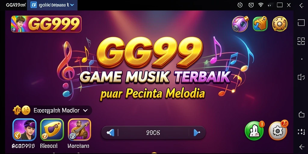 Tampilan gameplay GG999 saat bermain musik secara interaktif.