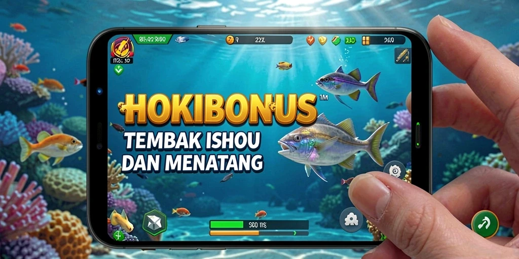 Tampilan gameplay seru dari HOKIBONUS dengan aksi menembak ikan.