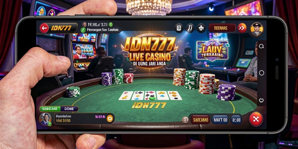 Tampilan menarik dari gameplay Live Casino di IDN777.
