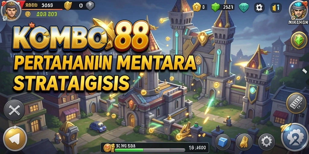Tampilan gameplay <strong>KOMBO88</strong> yang mendebarkan dalam aksi Tower Defense.