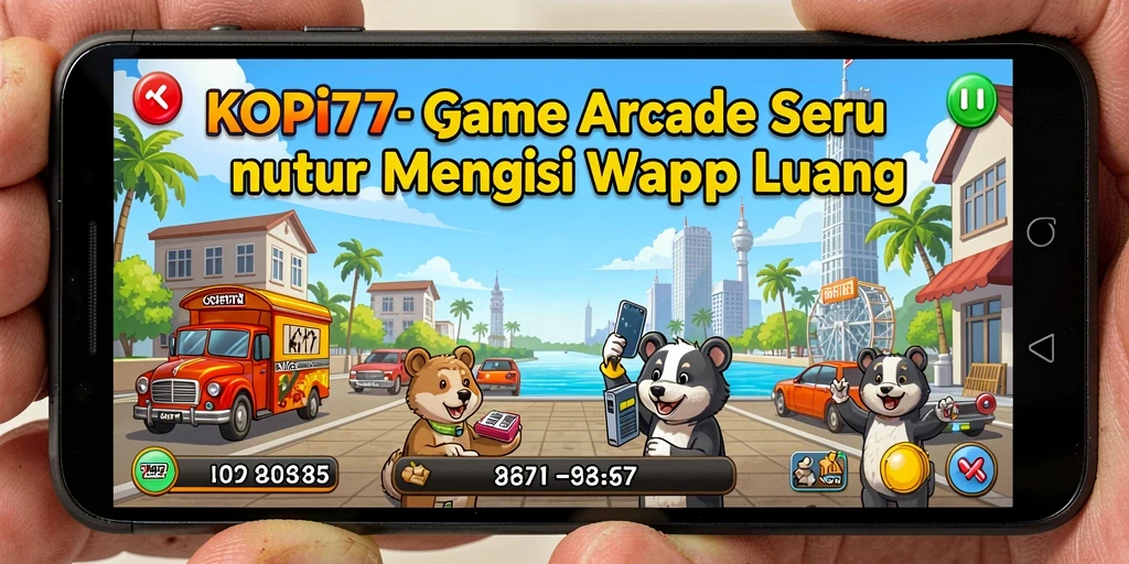 Screenshot utama KOPI77 menampilkan gameplay arcade yang mengasyikkan.