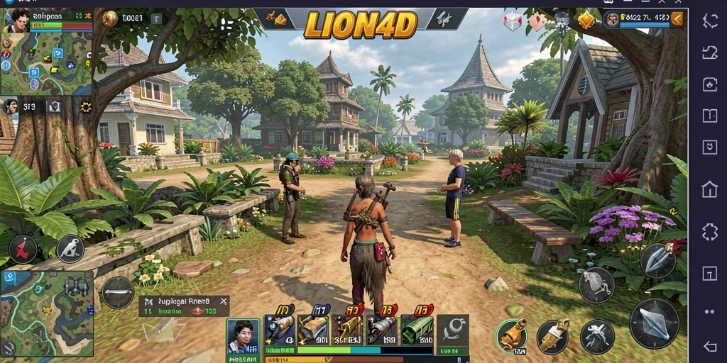Tampilan gameplay yang menarik dalam LION4D dengan simulasi interaktif.