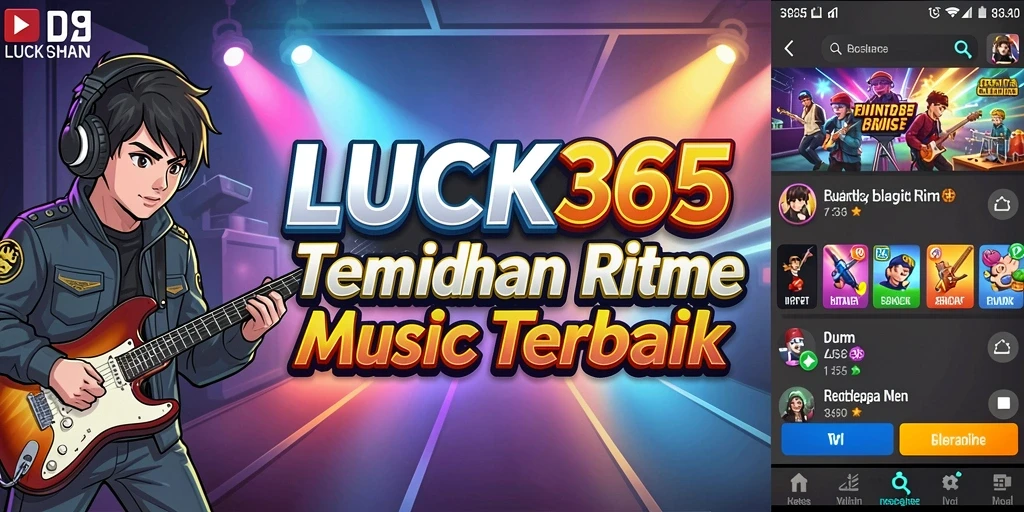 Screenshot LUCK365 menampilkan gameplay musik yang seru.