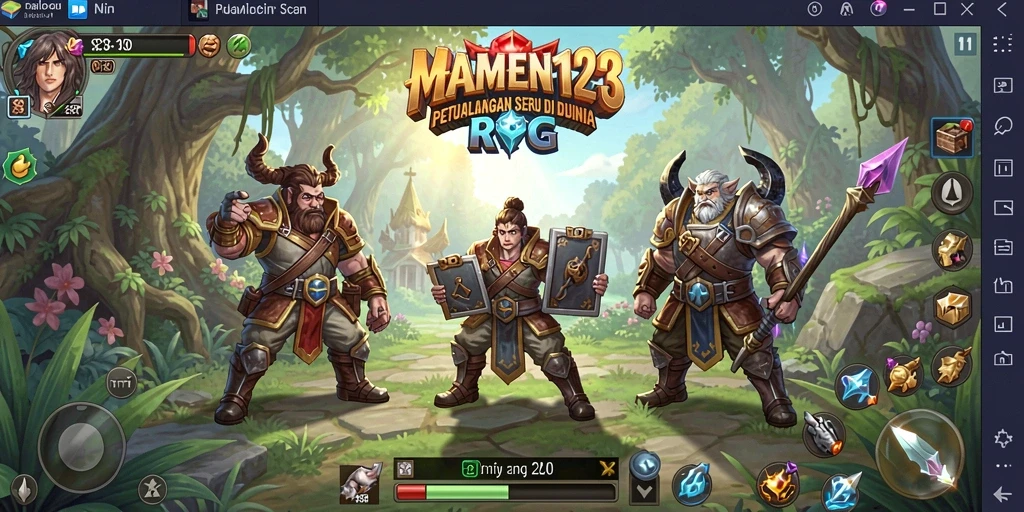 Tampilan gameplay MAMEN123 yang menegangkan dan penuh aksi.