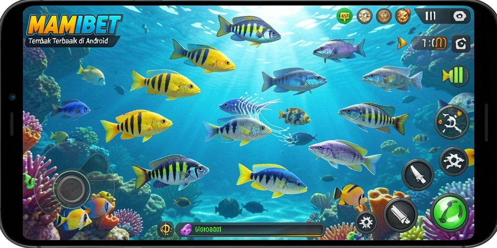 Tampilan gameplay menembak ikan yang seru di MAMIBET.