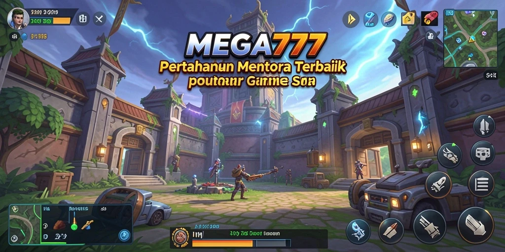 Gameplay dinamis MEGA777 dalam mode Tower Defense yang mendebarkan.