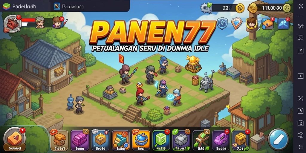 Tampilan menarik dari gameplay berkebun di PANEN77.