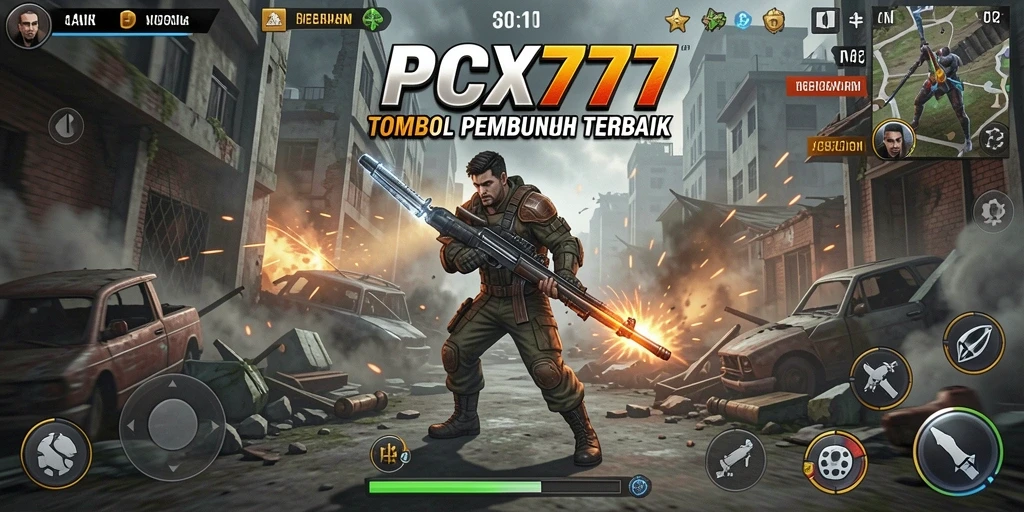 Tangkapan layar PCX777 menampilkan aksi seru dalam pertempuran TPS.