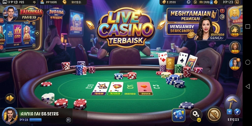 Screenshot gameplay Live Casino PP123 dengan dealer nyata dan interaksi langsung.