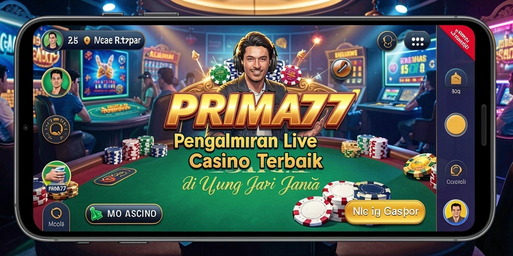 Tampilan gameplay Live Casino yang memukau di PRIMA77.
