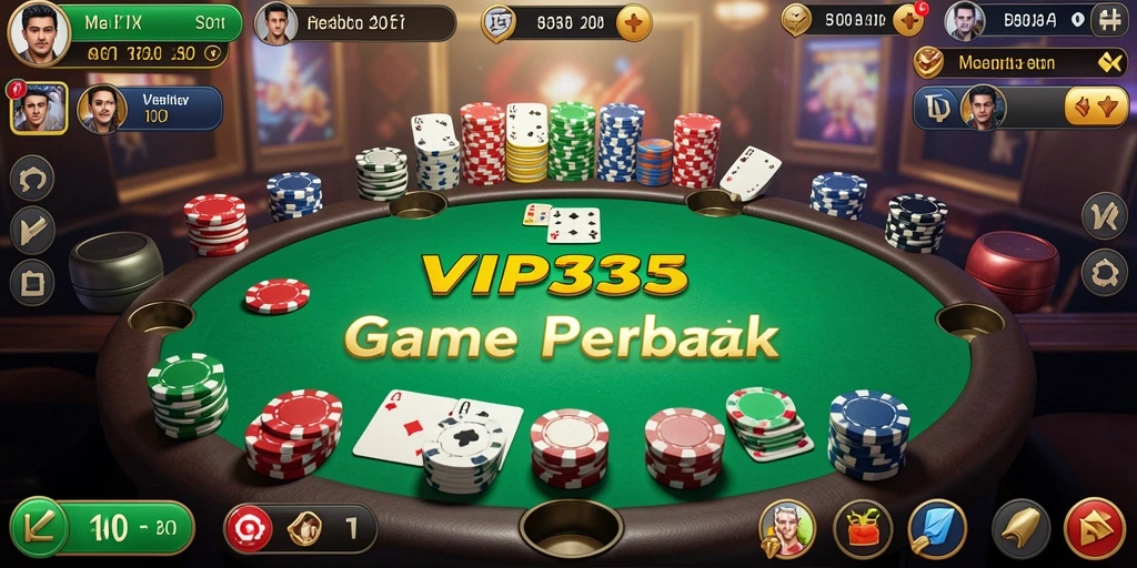 Tampilan gameplay Poker yang seru dan interaktif.