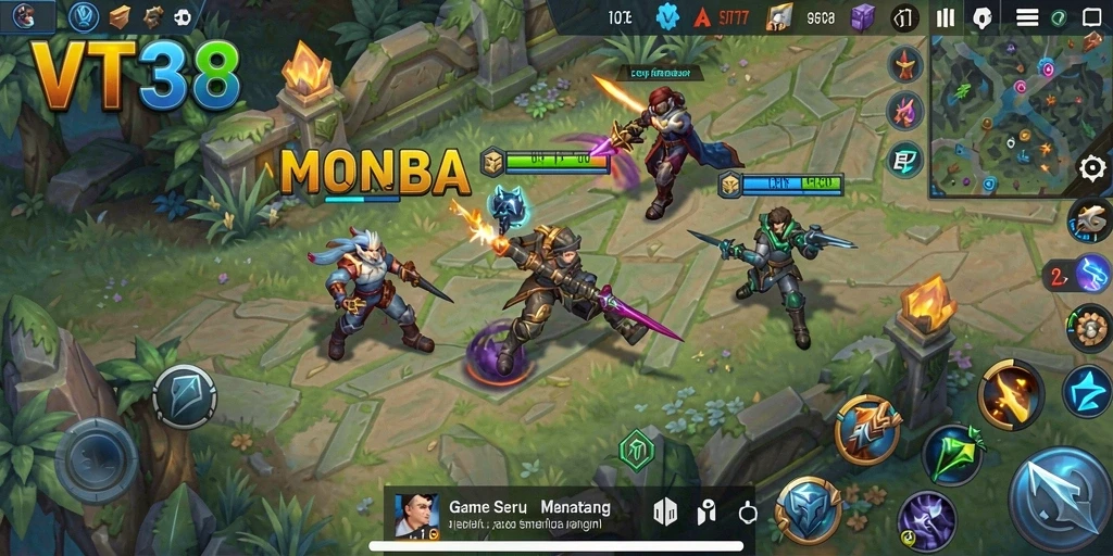 Tampilan gameplay seru di VT38 dengan aksi tim yang mendebarkan.