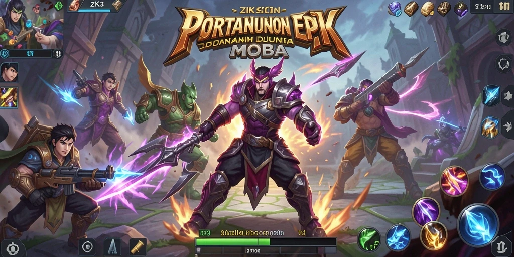 Tampilan menakjubkan dari pertarungan MOBA yang seru.