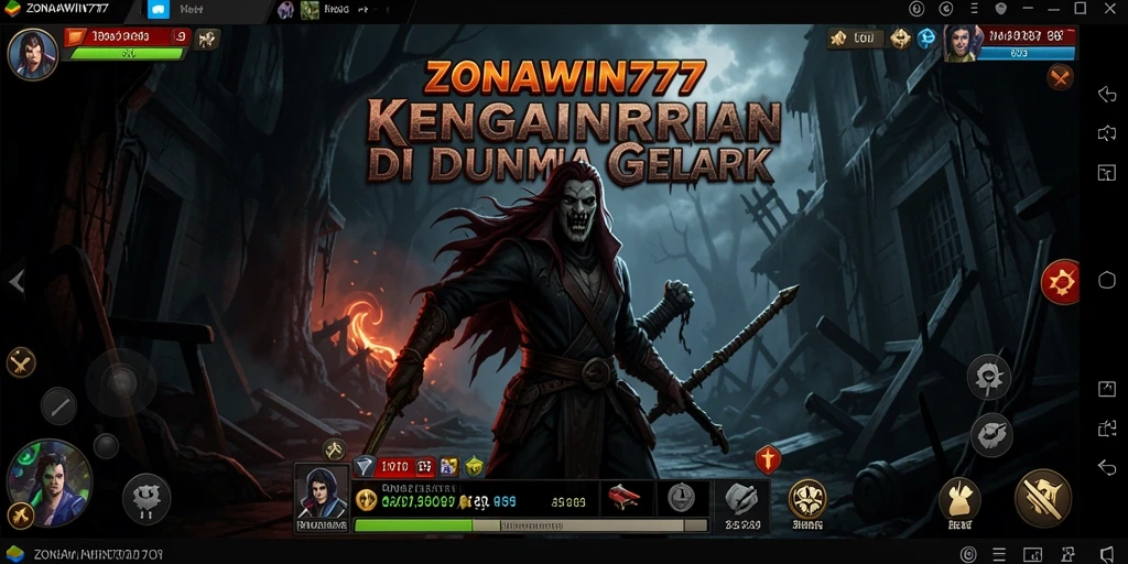 Tangkapan layar gameplay ZONAWIN777 menampilkan suasana mencekam yang sangat intens.